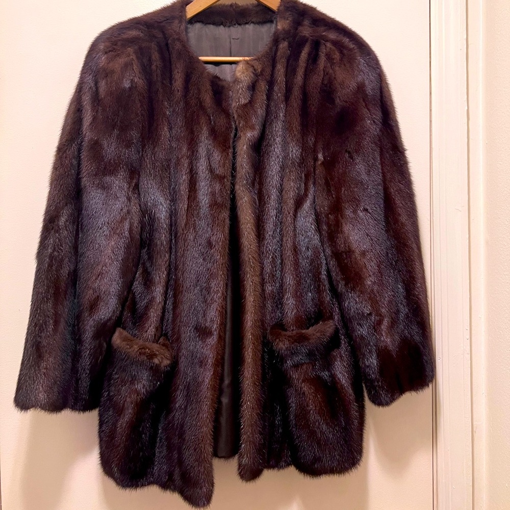 Brown Mink Coat- Ladies